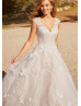 Ivory Lace Sparkle Tulle Wedding Dress With Champagne Lining